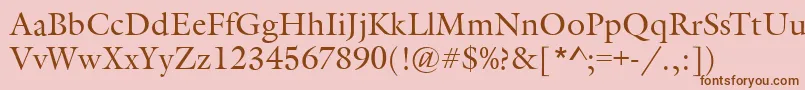 GarethRegular Font – Brown Fonts on Pink Background