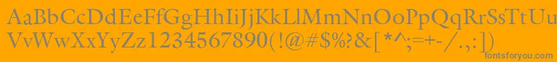 GarethRegular Font – Gray Fonts on Orange Background