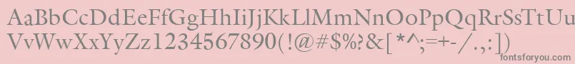 GarethRegular Font – Gray Fonts on Pink Background