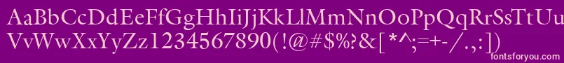 GarethRegular Font – Pink Fonts on Purple Background