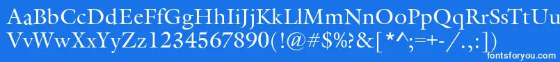 GarethRegular Font – White Fonts on Blue Background