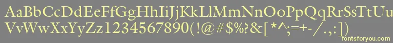 GarethRegular Font – Yellow Fonts on Gray Background