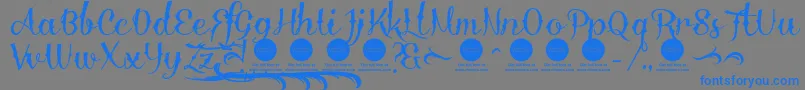 DemoDelinquenteAlti Font – Blue Fonts on Gray Background