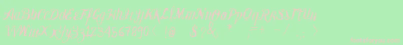 Vtksblank Font – Pink Fonts on Green Background