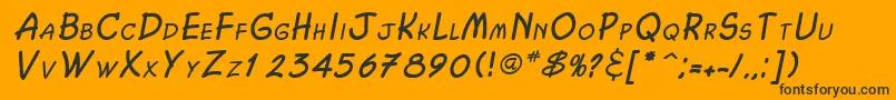 ChasmItalic Font – Black Fonts on Orange Background