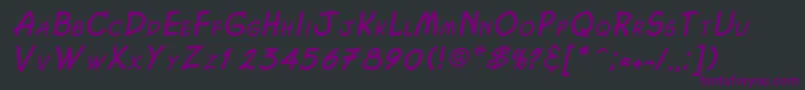 Шрифт ChasmItalic – фиолетовые шрифты на чёрном фоне