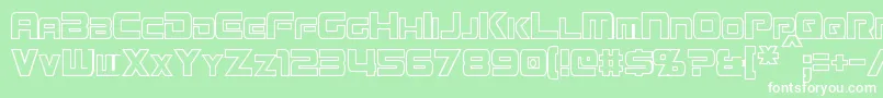 フォントMissionGtRCondensedHollow – 緑の背景に白い文字