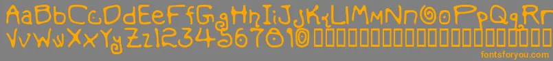 Mondmfb Font – Orange Fonts on Gray Background