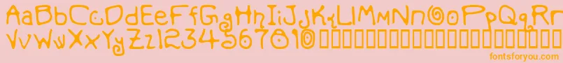 Mondmfb Font – Orange Fonts on Pink Background