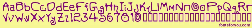 Mondmfb Font – Purple Fonts on Yellow Background