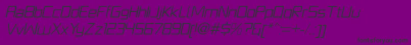 PlatformoneBookitalic Font – Black Fonts on Purple Background