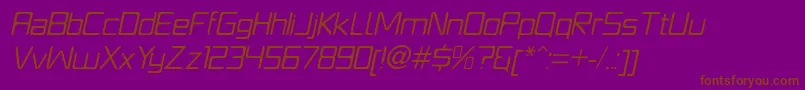 PlatformoneBookitalic Font – Brown Fonts on Purple Background