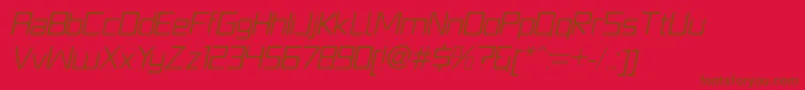 PlatformoneBookitalic Font – Brown Fonts on Red Background