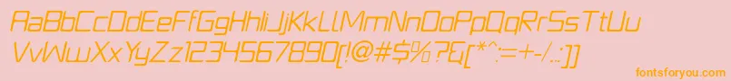 PlatformoneBookitalic Font – Orange Fonts on Pink Background