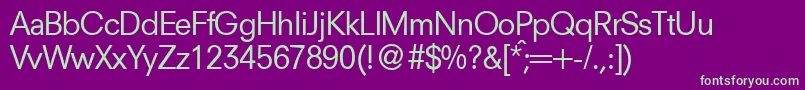 NewsdbNormal Font – Green Fonts on Purple Background