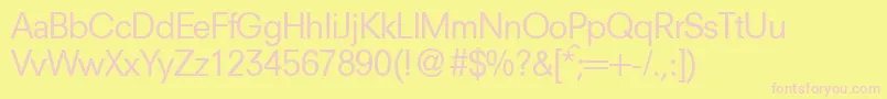 NewsdbNormal Font – Pink Fonts on Yellow Background