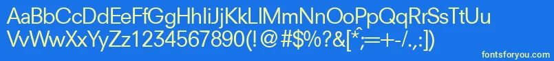 NewsdbNormal Font – Yellow Fonts on Blue Background