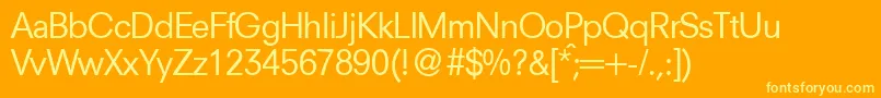 NewsdbNormal Font – Yellow Fonts on Orange Background
