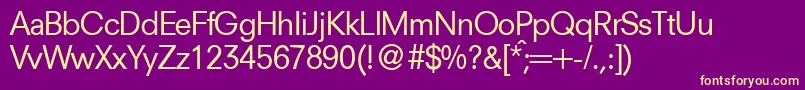 NewsdbNormal Font – Yellow Fonts on Purple Background