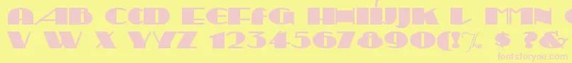Sesquipedalian Font – Pink Fonts on Yellow Background