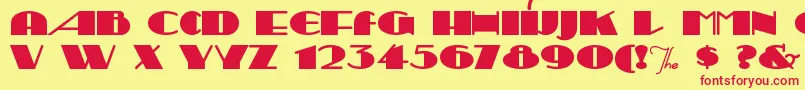 Sesquipedalian Font – Red Fonts on Yellow Background