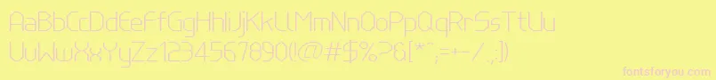 LinewireThin Font – Pink Fonts on Yellow Background