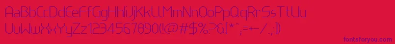 LinewireThin Font – Purple Fonts on Red Background