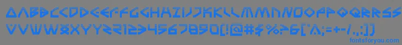 Terrafirmahalf Font – Blue Fonts on Gray Background