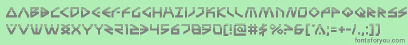 Terrafirmahalf-Schriftart – Graue Schriften auf grünem Hintergrund