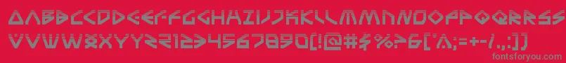Terrafirmahalf Font – Gray Fonts on Red Background