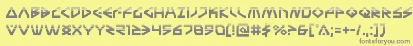 フォントTerrafirmahalf – 黄色の背景に灰色の文字