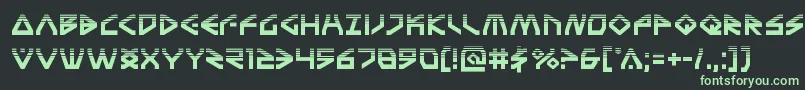 Terrafirmahalf Font – Green Fonts on Black Background