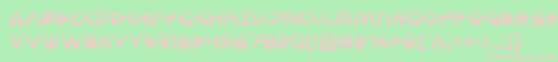 フォントTerrafirmahalf – 緑の背景にピンクのフォント