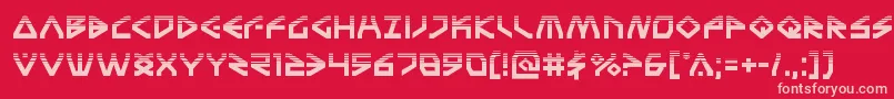 Terrafirmahalf Font – Pink Fonts on Red Background