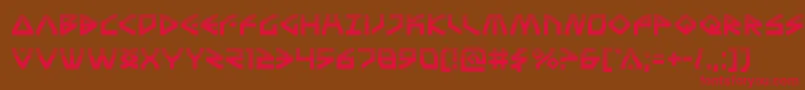 Terrafirmahalf Font – Red Fonts on Brown Background