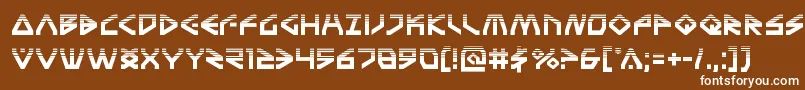 Terrafirmahalf-fontti – valkoiset fontit ruskealla taustalla