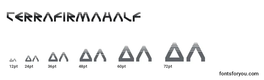 Размеры шрифта Terrafirmahalf