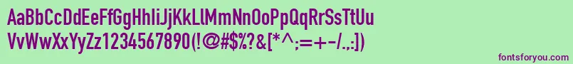Din1451EngschriftLt Font – Purple Fonts on Green Background