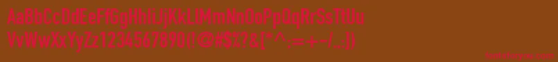 Din1451EngschriftLt Font – Red Fonts on Brown Background