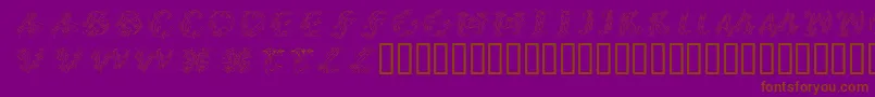 CallipsografiaItalic Font – Brown Fonts on Purple Background