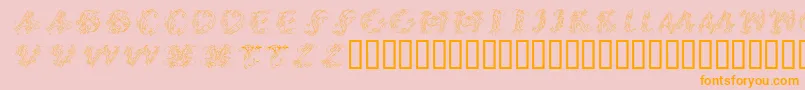 CallipsografiaItalic Font – Orange Fonts on Pink Background