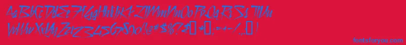 StilltCyrD Font – Blue Fonts on Red Background