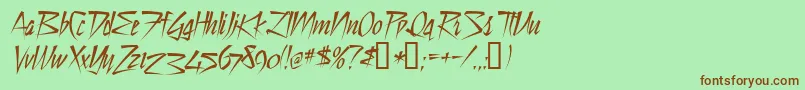 Шрифт StilltCyrD – коричневые шрифты на зелёном фоне