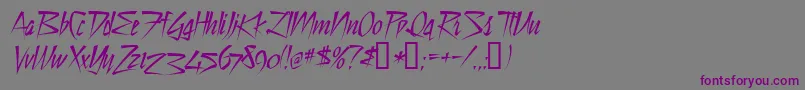Шрифт StilltCyrD – фиолетовые шрифты на сером фоне