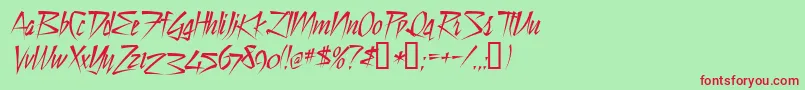 StilltCyrD Font – Red Fonts on Green Background
