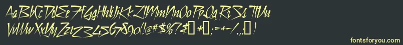 StilltCyrD Font – Yellow Fonts on Black Background