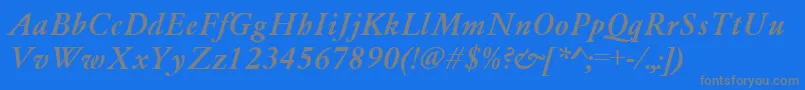 GaramondMediumItalic Font – Gray Fonts on Blue Background