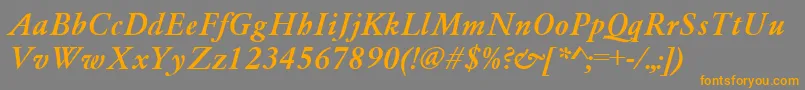 GaramondMediumItalic Font – Orange Fonts on Gray Background