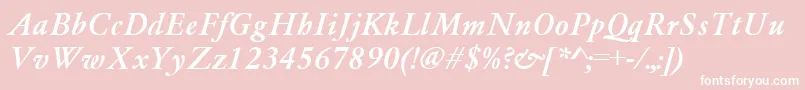 GaramondMediumItalic Font – White Fonts on Pink Background