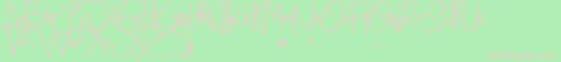 Шрифт Geovana – розовые шрифты на зелёном фоне